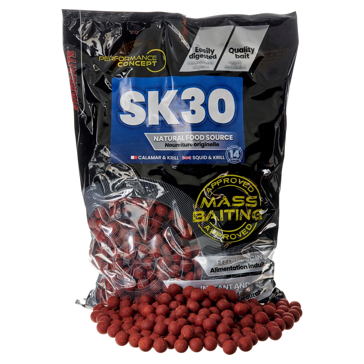 Boilies Starbaits Hromadné vnadenie SK30 - 14 mm 3 kg