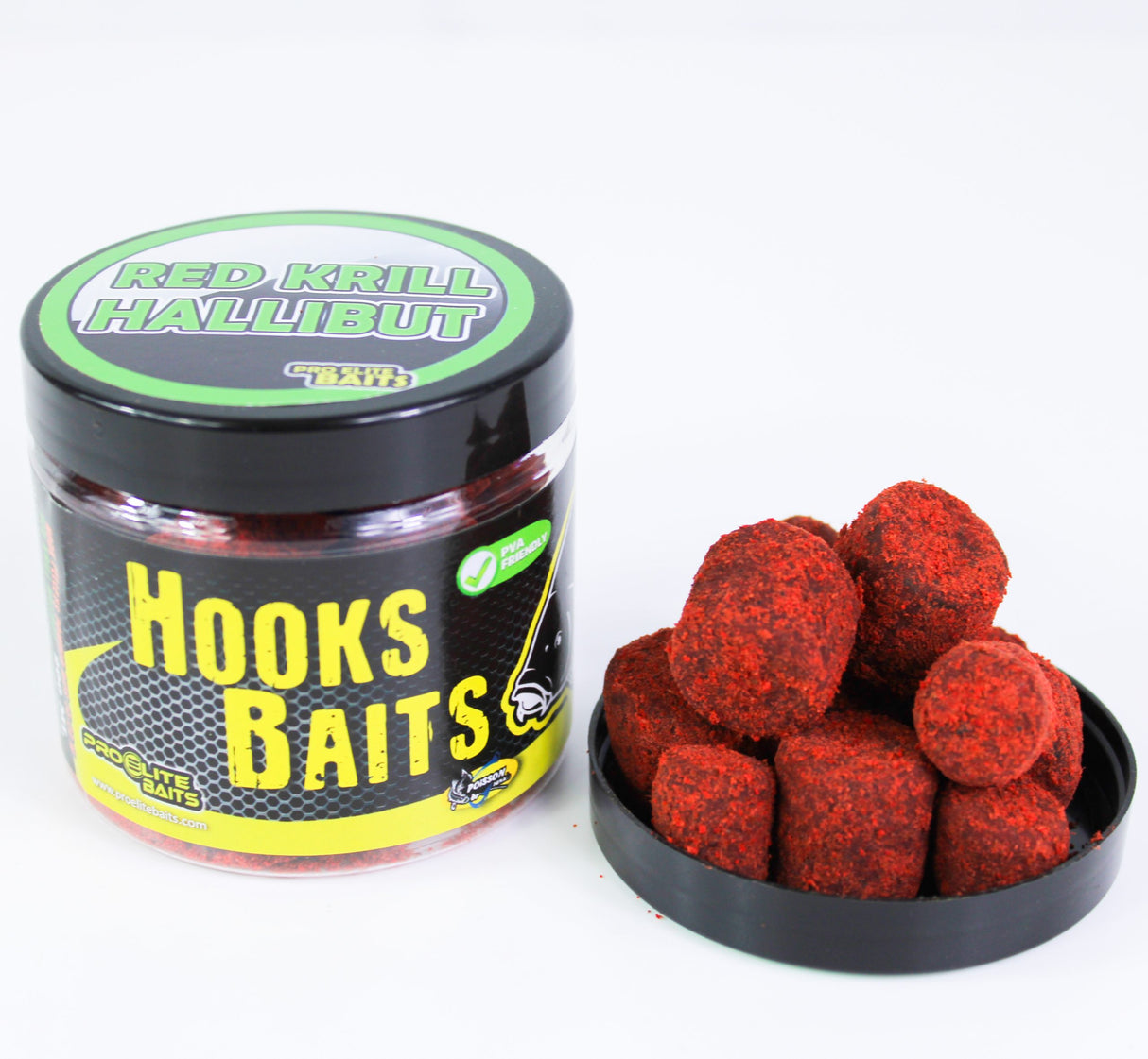 Háčik Pellets práškový Pro Elite Baits Červený kril Halibut 14-20 mm