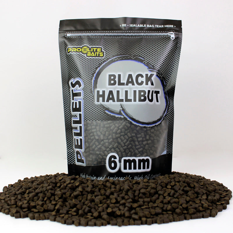 Mikro Pellets Pro Elite Baits Halibut čierny 6 mm