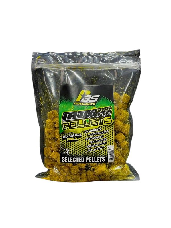 Mix Pellets Peralbaits Banán Ananás 14-20 mm