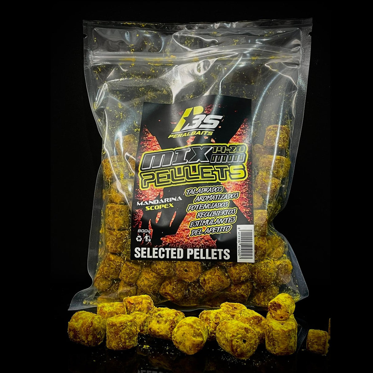 Mix Pellets Peralbaits Mandarínka Scopex 14-20 mm