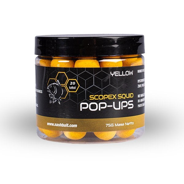 Pop Ups Nash Scopex Squid Žltá 20 mm